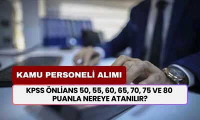 KPSS önlians 50, 55, 60, 65, 70, 75 ve 80 puanla nereye atanılır? ÖSYM 2024 KPSS önisans atama puanları