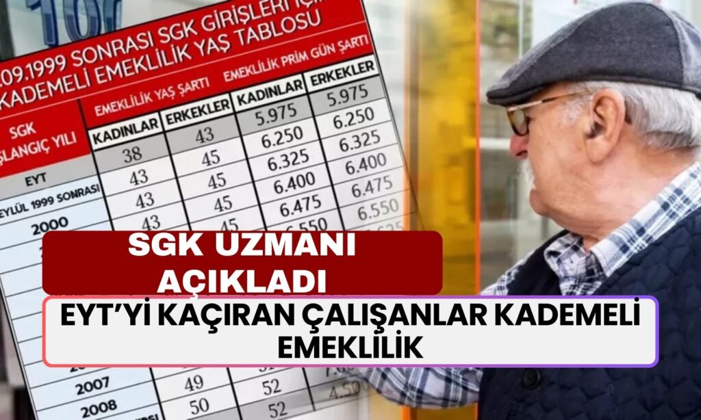 EYT’yi Kaçıran Çalışanlar Kademeli Emeklilik Bekliyordu; SGK Başuzmanı Tarih Vererek Açıklama Geldi