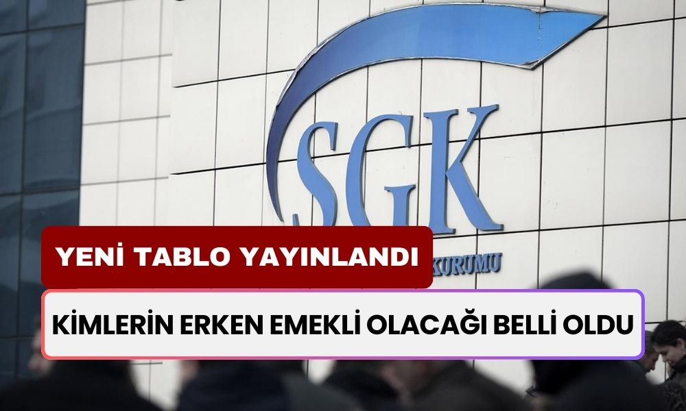 Kimlerin Erken Emekli Olacağı Belli Oldu! SGK Yeni Tabloyu Yayınladı! Tabloda Adı Soyadı Yazan Emekli