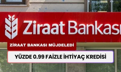 Ziraat Bankası Müjdeledi! Yüzde 0.99 faizle İhtiyaç Kredisi