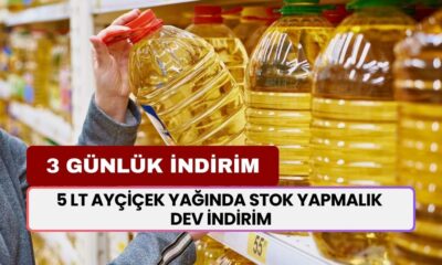 İndirim 3 Gün Sürecek! 5 LT Ayçiçek Yağında Stok Yapmalık Büyük İndirim