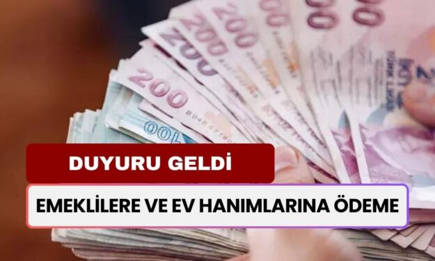 Bugünden İtibaren Ödeme Başlıyor! Emeklilere ve Ev Hanımlarına 30.000 TL Ek Ödeme Yapılacak