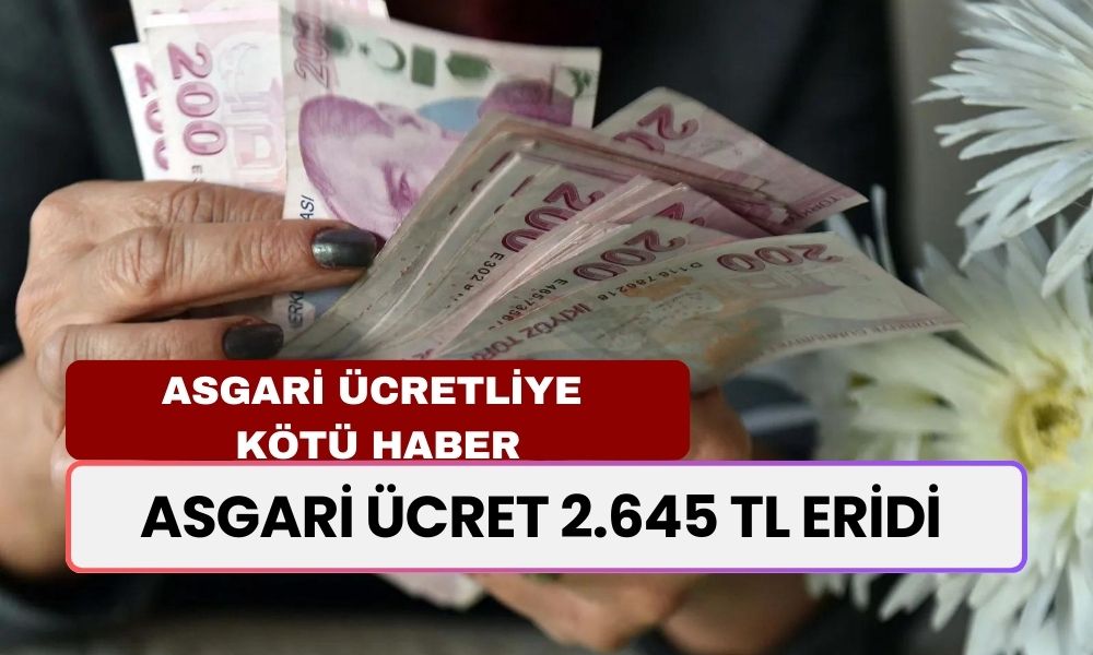 Asgari Ücret 14.356 TL'ye Düştü! 1 Ayda 2.645 TL Eridi