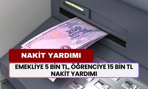 Emekliye 5 Bin TL, Öğrenciye 15 Bin TL Nakit Yardımı Başladı