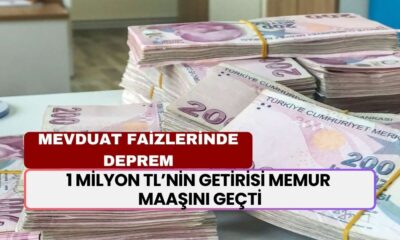 Mevduat Faizinde Tarihi Zirve! 1 Milyon TL’nin Getirisi Memur Maaşını Solladı