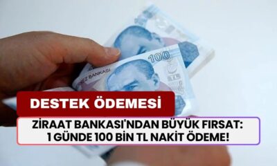 Ziraat Bankası'ndan Büyük Fırsat: 1 Günde 100 Bin TL Nakit Ödeme!