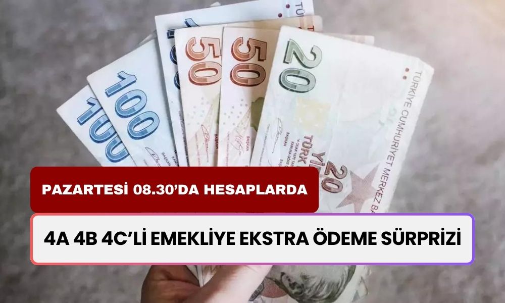 4A-4B-4C Emeklilere EKSTRA ÖDEMEYE Kavuşuyor! Pazartesi Günü ATM'den 12.000 TL Ödemenizi Çekebilirsiniz