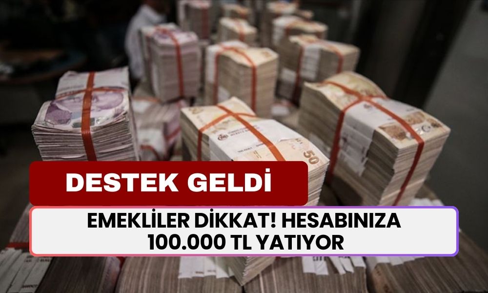 Emekliler dikkat! Hesabınıza 100.000 TL yatıyor