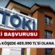 Kıyıda Köşede 485.990 TL'si Olana 2+1 Daire! TOKİ'ye 4 Gün İçinde Başvurun