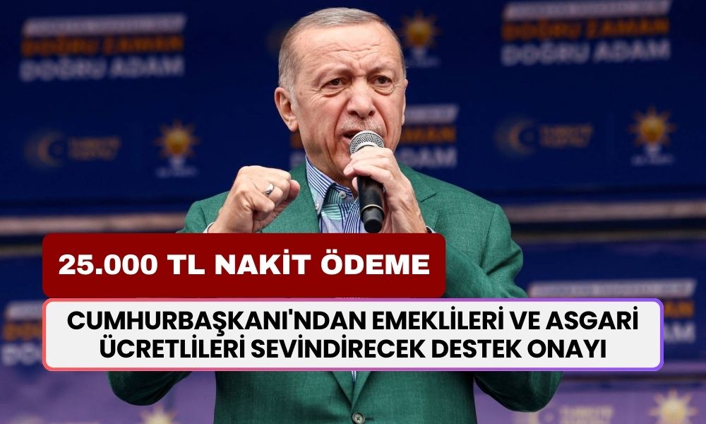 Cumhurbaşkanı'ndan Emeklileri ve Asgari Ücretlileri Sevindirecek DESTEK ONAYI! Tam Tamına 25.000 TL Devlet Desteği