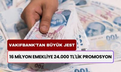 Vakıfbank'tan 16 Milyon Emekliye Büyük Jest! 24.000 TL'lik Promosyon Fırsatı Kaçmaz