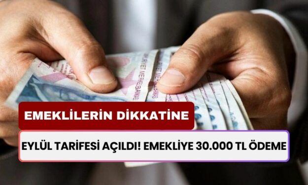 Emekliler Dikkat! 30.000 TL Ek Ödeme! Eylül Tarifesi Açıldı: Promosyonlar Arttırıldı