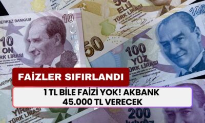 Akbank Faizleri Sıfırladı! Nakit İhtiyacı Olana 45.000 TL Sıfır Faizli Kredi Verecek