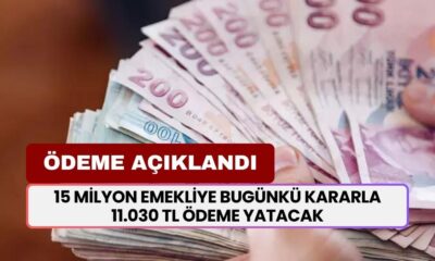 15 Milyon Emekliye Saat 10.30'da Devlet Destekli Ödeme Açıklandı! Bu Ay İçinde 11.030 TL Ödeme Yatacak