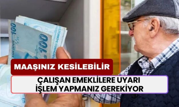 Çalışan Emeklilere Uyarı: Maaşınız Kesilmesini İstemiyorsanız Düzeltmeniz Gerek İşlem Var