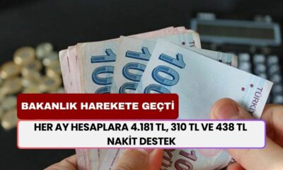 Bakanlık Harekete Geçti! Her Ay Hesaplara 4.181 TL, 310 TL ve 438 TL Nakit Destek Yatırılacak!