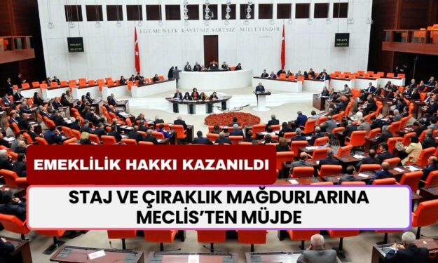 Staj ve Çıraklık Mağdurları Yeni Düzenlemeyle Huzura Kavuşacak! Müjde MECLİS'ten Geldi