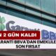 Garanti BBVA'dan Emeklilere Son Fırsat! 15.000 TL İkramiye İçin Son 2 Gün Kaldı