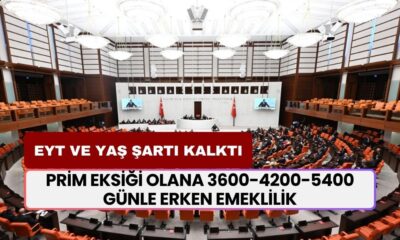 EYT ve Yaş Şartı Kalktı! Prim Eksiği Olana 3600-4200-5400 Günle Erken Emeklilik İmkanı