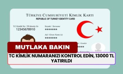 TC Kimlik Numaranızı Kontrol Edin, 13000 TL Yatırıldı