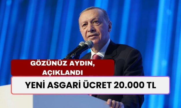 Yeni Asgari Ücret 20.000 TL! Hayırlı Olsun