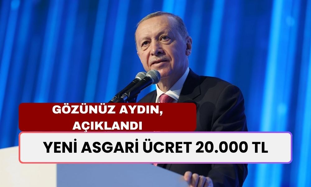 Yeni Asgari Ücret 20.000 TL! Hayırlı Olsun