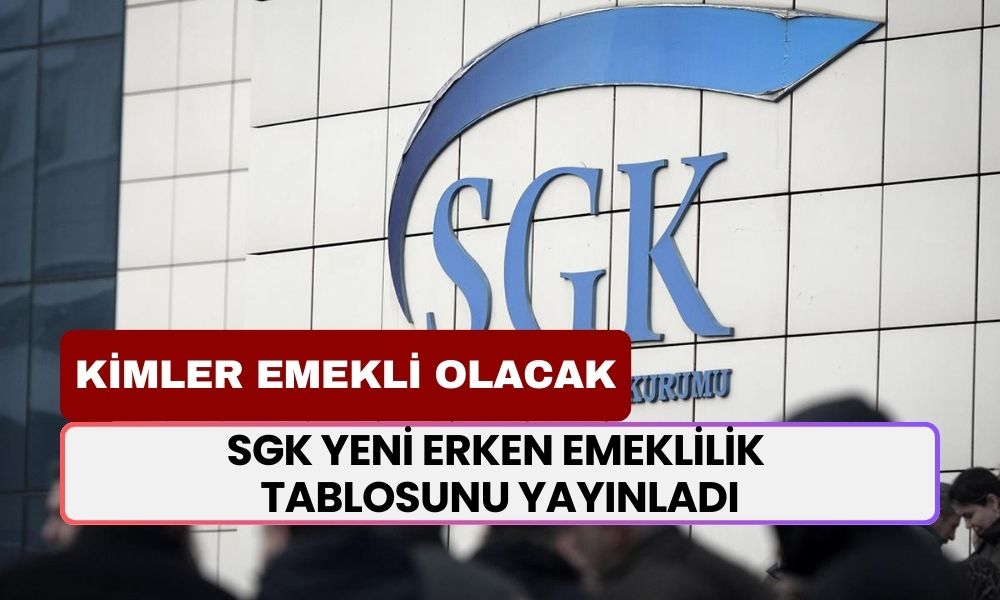 SGK Yeni ERKEN EMEKLİLİK Tablosunu Yayınladı! Yeni Tabloya Göre O Kişiler Emekli Olacak