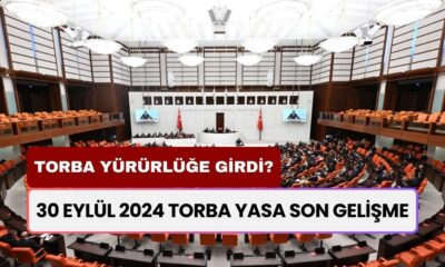 30 Eylül 2024 Torba Yasa SON GELİŞME! Torba Yasa yürürlüğe girdi mi? 3600 Ek Gösterge, Bağ-Kur Prim Gün Sayısı...