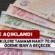 VE AÇIKLANDI: Emeklilere Müjde! Tamamı Nakit 70.000 TL Ödeme IBAN'a Geçecek