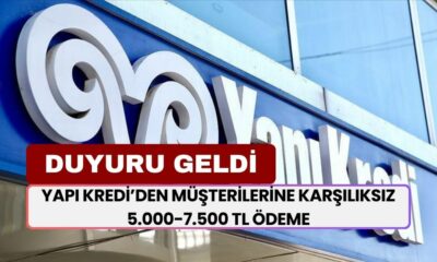 Yapı Kredi Bankası'ndan Müşterilerine Karşılıksız 5.000-7.500 TL Arası İlave Ödeme!