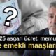 2025 asgari ücret, memur ve emekli maaşları!