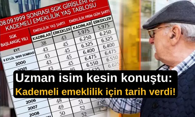 Uzman isim kesin konuştu: Kademeli emeklilik için tarih verdi!