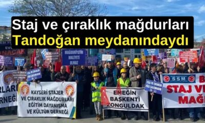 Staj ve çıraklık mağdurları Tandoğan meydanındaydı