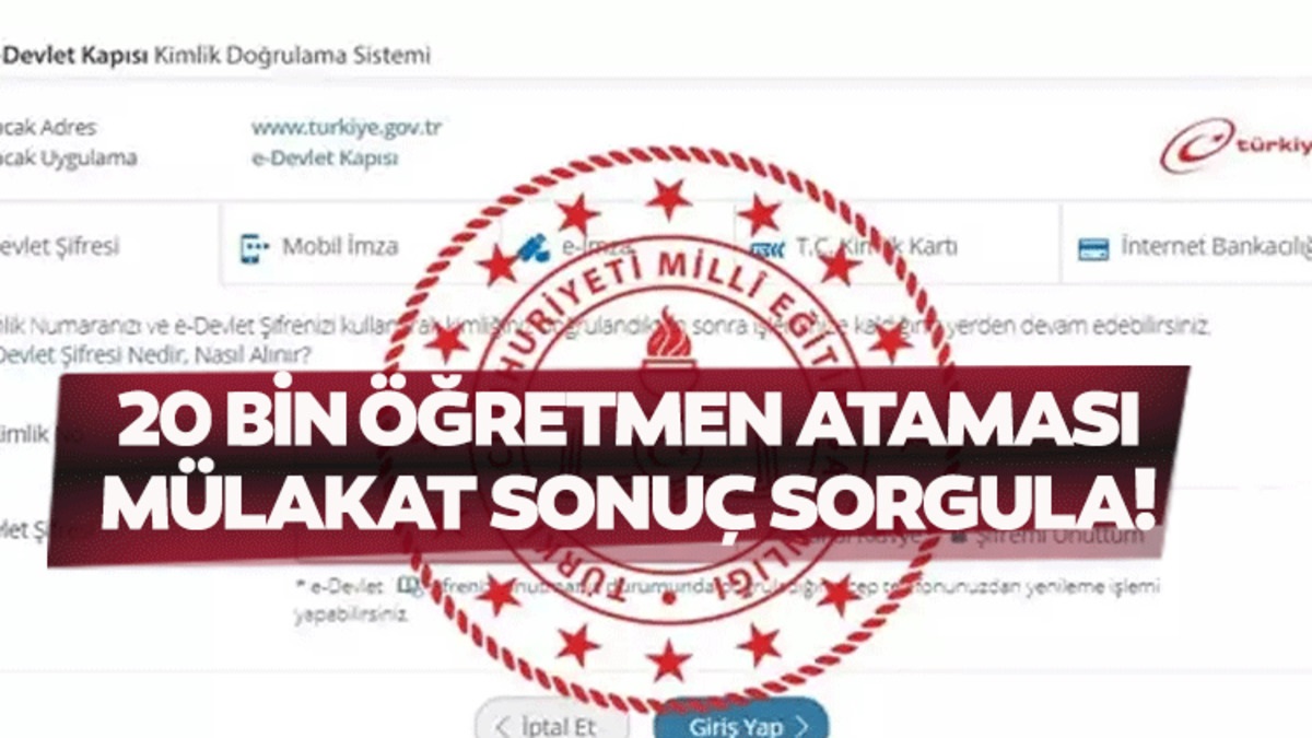 MEB 20 bin sözleşmeli öğretmen mülakat sonuçları: Milli Eğitim Bakanlığı Sözleşmeli Öğretmen Sonuçlarını Açıkladı Mı?