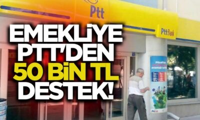 PTT'den emeklilere 50 bin TL destek