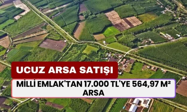 Milli Emlak'tan 17.000 TL'ye 564,97 m² Arsa! Tam Altın Parasına Anında Tapu Teslim Ediliyor