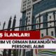 Tarım ve Orman Bakanlığı'ndan Personel Alımı İlanı! İşte Başvuru Şartları