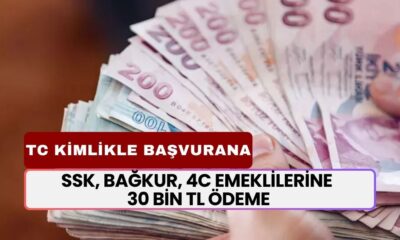 SSK, BAĞKUR, 4C Emeklilerine Yeni Ödeme! TC Kimlikle 30 Bin TL Nakit Destek Onaylandı