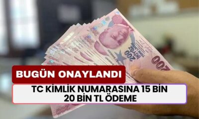 BUGÜN ONAYLANDI! TC Kimlik Numarasına 15 Bin 20 Bin TL Ödeme