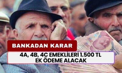 4A, 4B, 4C Emeklilerine Talih Kuşu Kondu! Başvurana Trink Diye 1.500 TL Verilecek