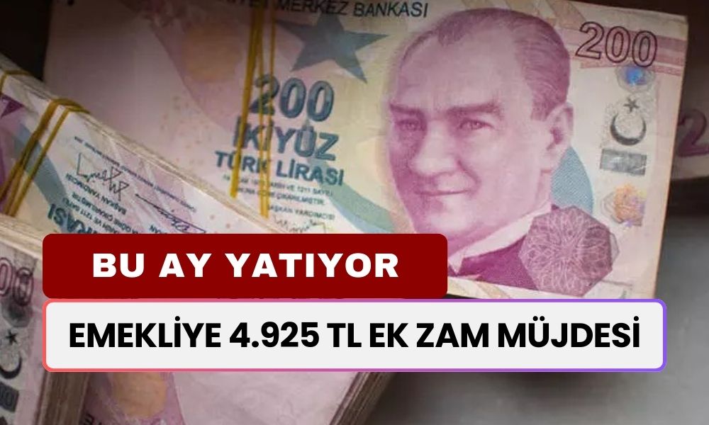 Emekliye 4.925 TL Ek Zam Müjdesi! Ekim Ayı Sonunda Hesaplara Yatacak