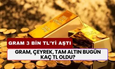 Gram Altın 3 Bin TL'yi Aştı! Gram, Çeyrek, Tam Altın Bugün Kaç TL Oldu? (21 Ekim 2024)