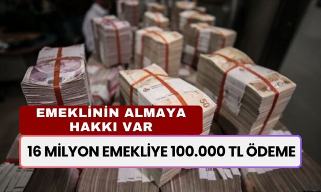 16 Milyon Emeklinin Almaya Hakkı Var! Emeklilere Yönelik 100.000 TL Kredi İmkanı