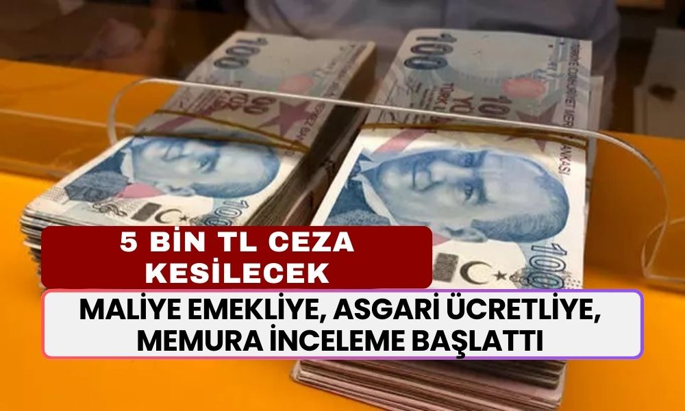 Maliye Emekliye, Asgari Ücretliye, Memura İnceleme Başlattı! Kişi Başı 5 Bin TL Ceza Kesilecek