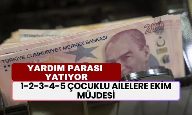 1-2-3-4-5 Çocuklu Ailelere Ekim Müjdesi! Bu Ay Hesaplara 1.600 TL Yardım Parası Ödenecek