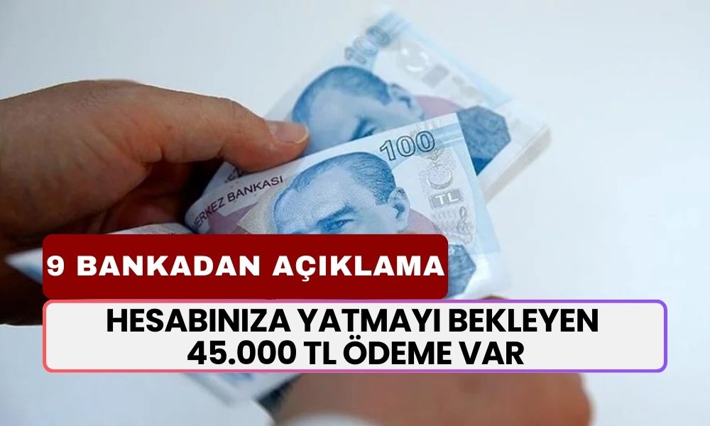 9 Bankadan Peş Peşe Açıklama! TC Kimlik Numarası İle 45 BİN TL Başvuranlara Ödenecek