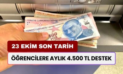 Öğrencilere Aylık 4.500 TL Destek! 23 Ekim'e Kadar Başvurular Devam Edecek