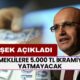 Bakan Mehmet Şimşek Açıkladı! Emeklilere 5.000 TL İkramiye Yatmayacak