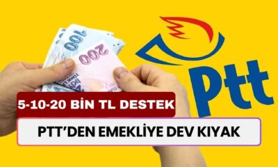 PTT’den Emekliye DEV KIYAK! 5 Bin, 10 Bin, 20 Bin TL Ödeme! Sadece Emeklilere Verilecek