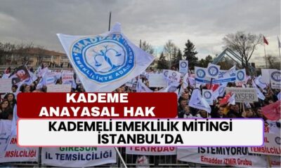 Kademeli Emeklilik Mitingi İstanbul’da: Kademe, Anayasal Bir Haktır!